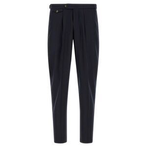 PT Torino Black Virgin Wool Dress Men's Pants